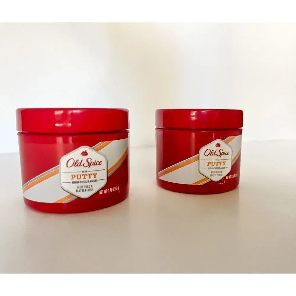 2X Old Spice High Endurance Hair Putty High Hold Matte & Finish 1.76 oz NEW